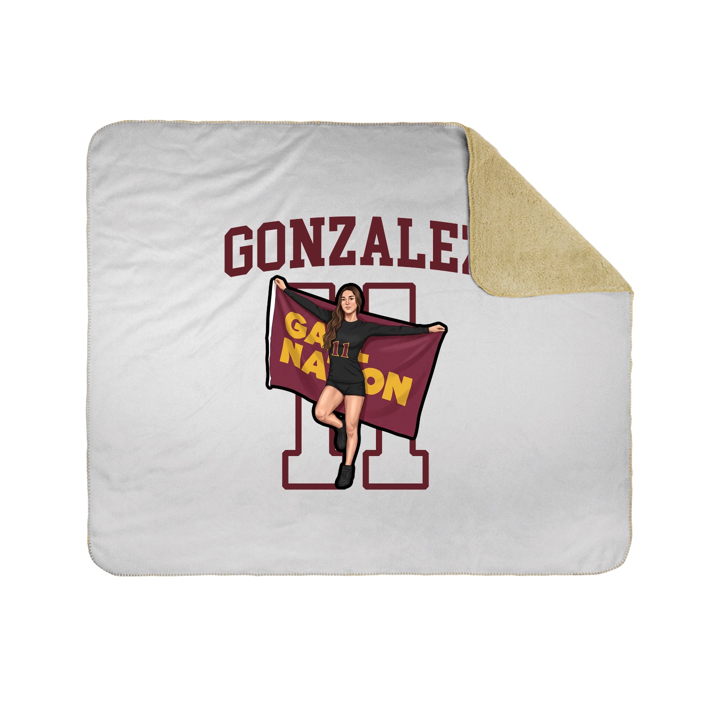 Throw Blanket — Shirsey in White