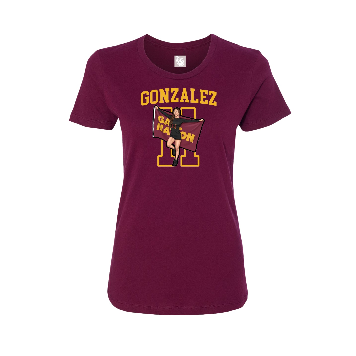 Fitted Women's Tee — Shirsey in Maroon