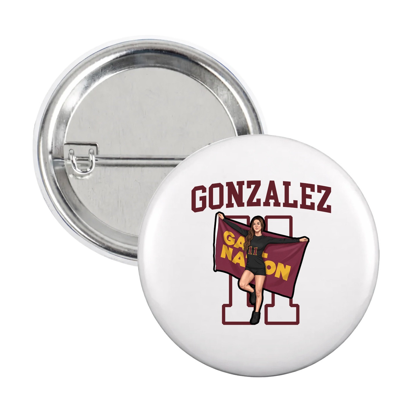Game Day Button — Shirsey in White