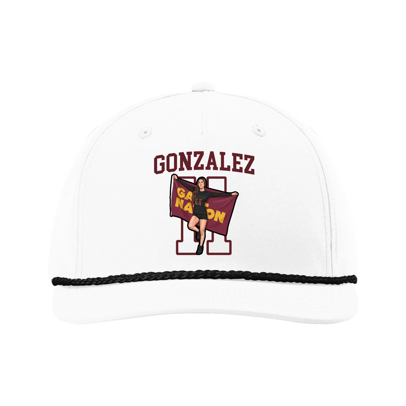 Five-Panel Classic Rope Cap — Shirsey in White
