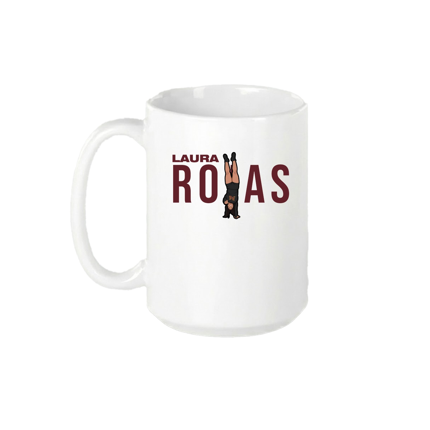 15oz Coffee Mug — Player Name in White