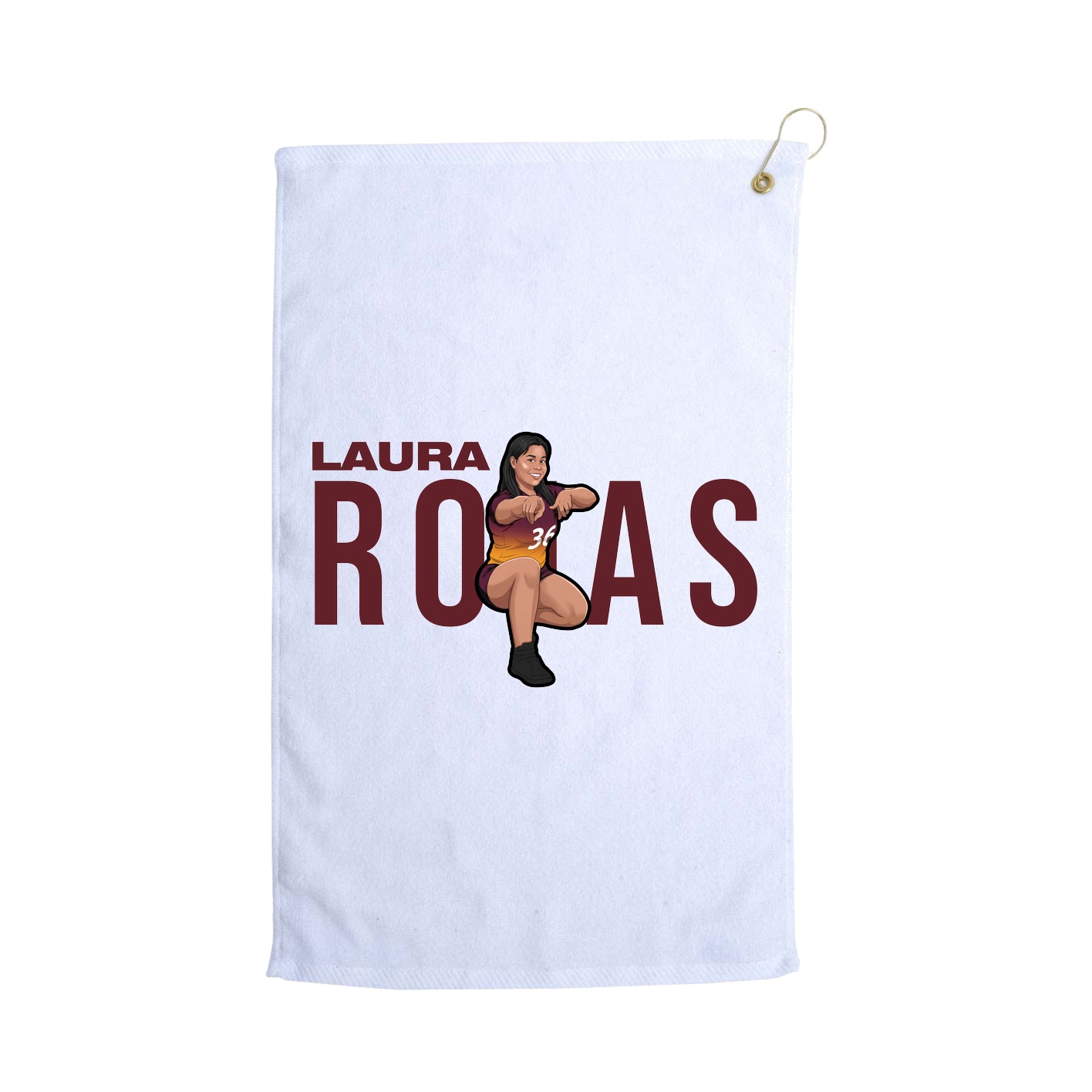 Golf Towel — Player Name in White