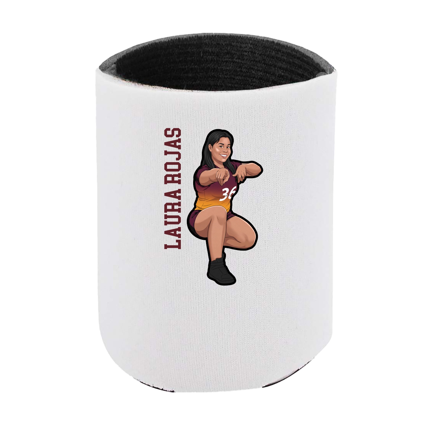 Can Holder — Name Vertical in White