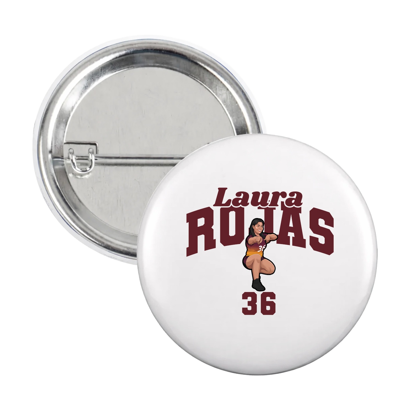 Game Day Button — Signature Arch in White