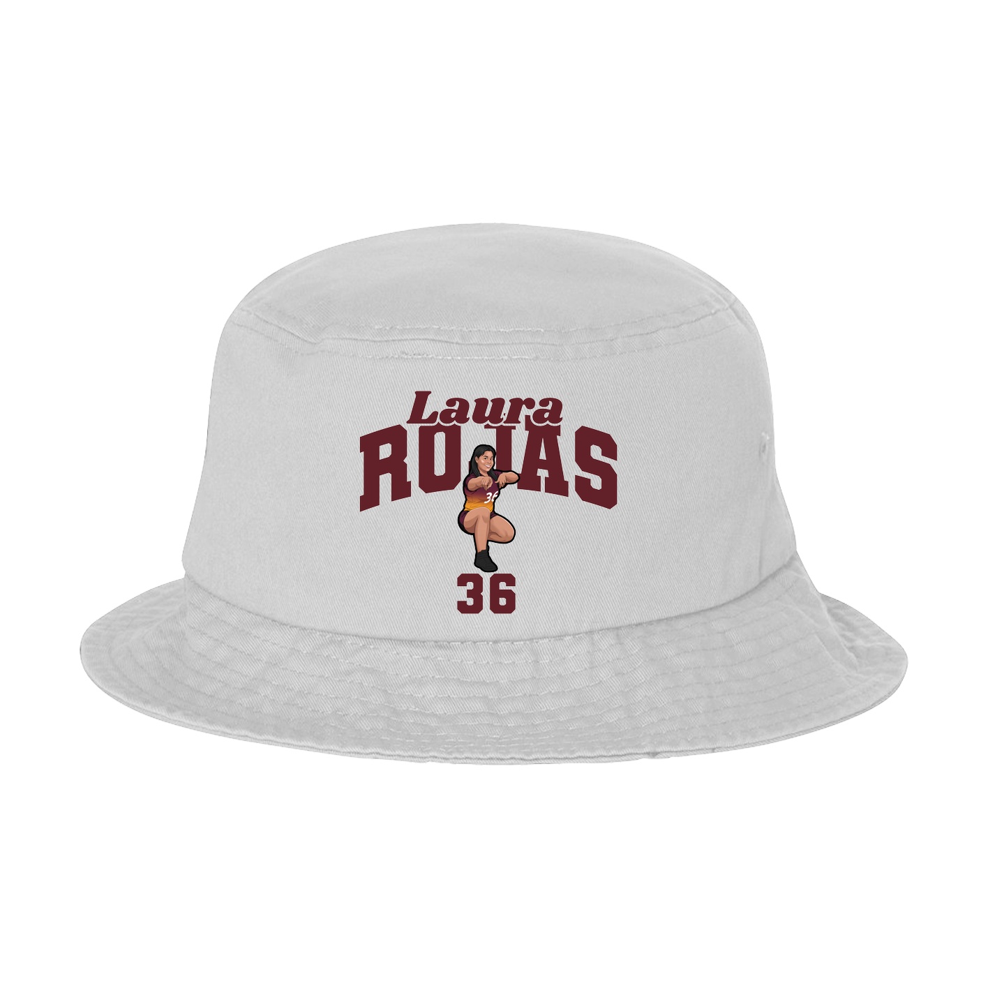 Bucket Cap — Signature Arch in White