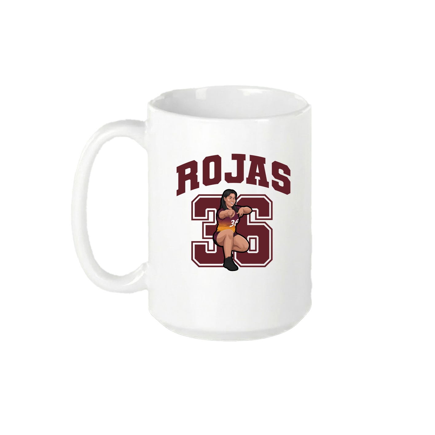 15oz Coffee Mug — Number in White