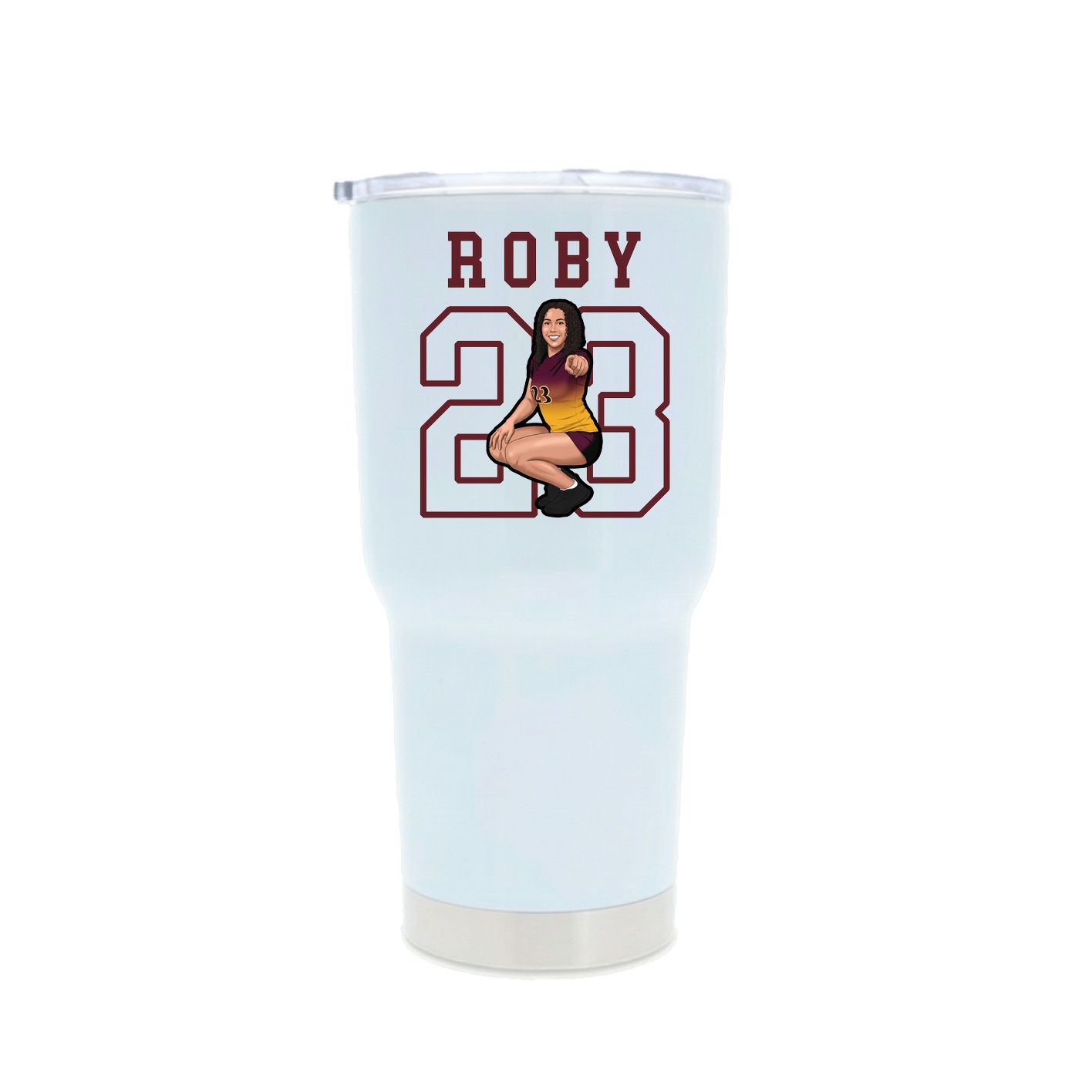 30oz Stainless Steel Tumbler — Shirsey in White