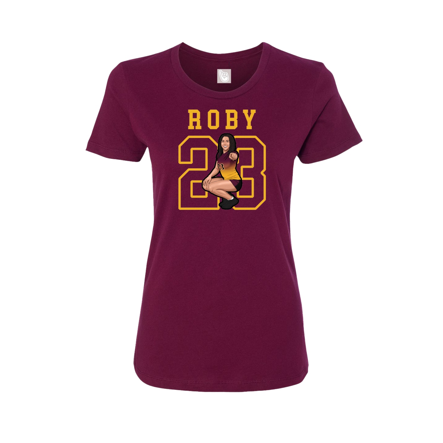 Fitted Women's Tee — Shirsey in Maroon