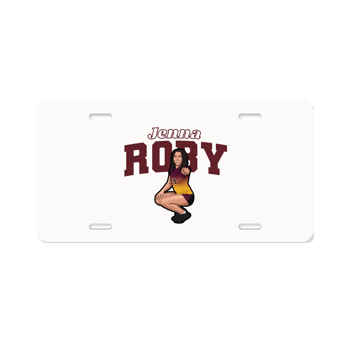 License Plate — Name Arch in Classic