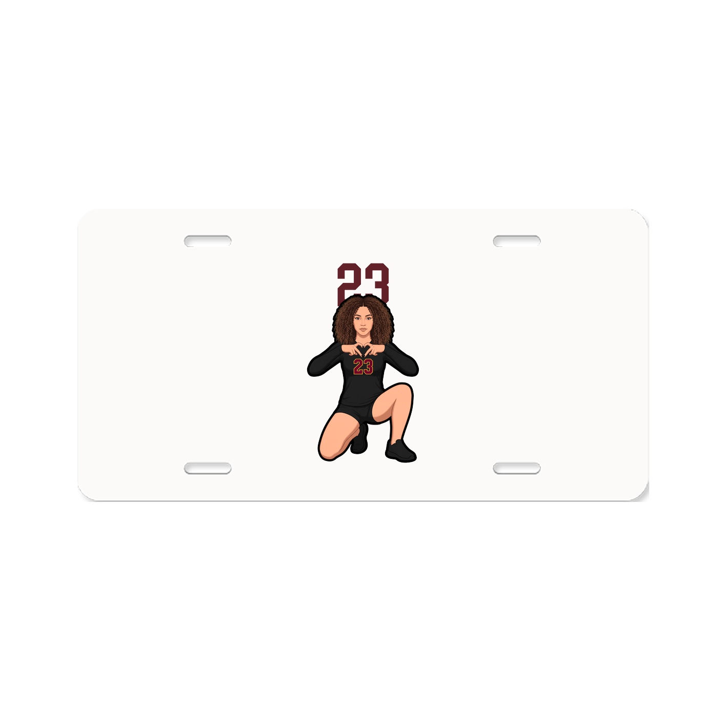 License Plate — Number Top in Classic