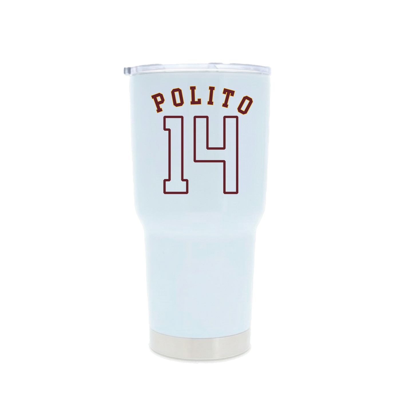 30oz Stainless Steel Tumbler — Shirsey Arch in White
