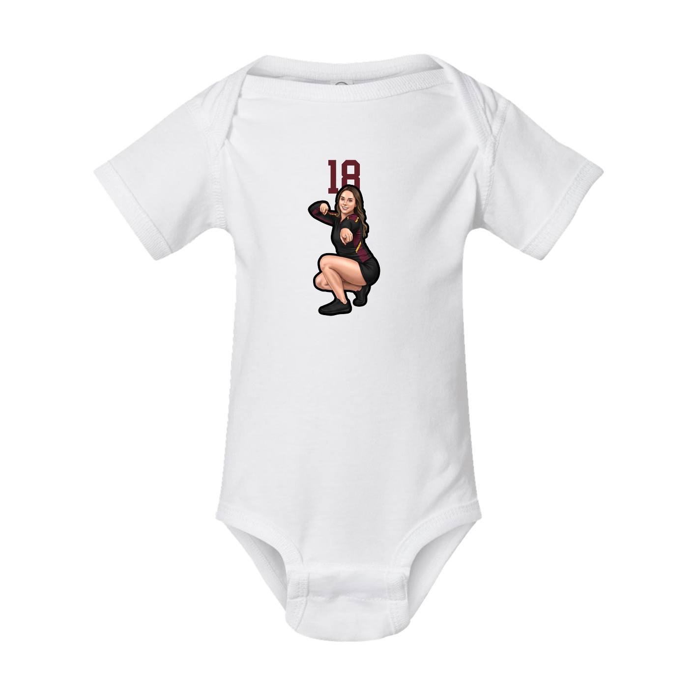 Baby Onesie — Number Top in White