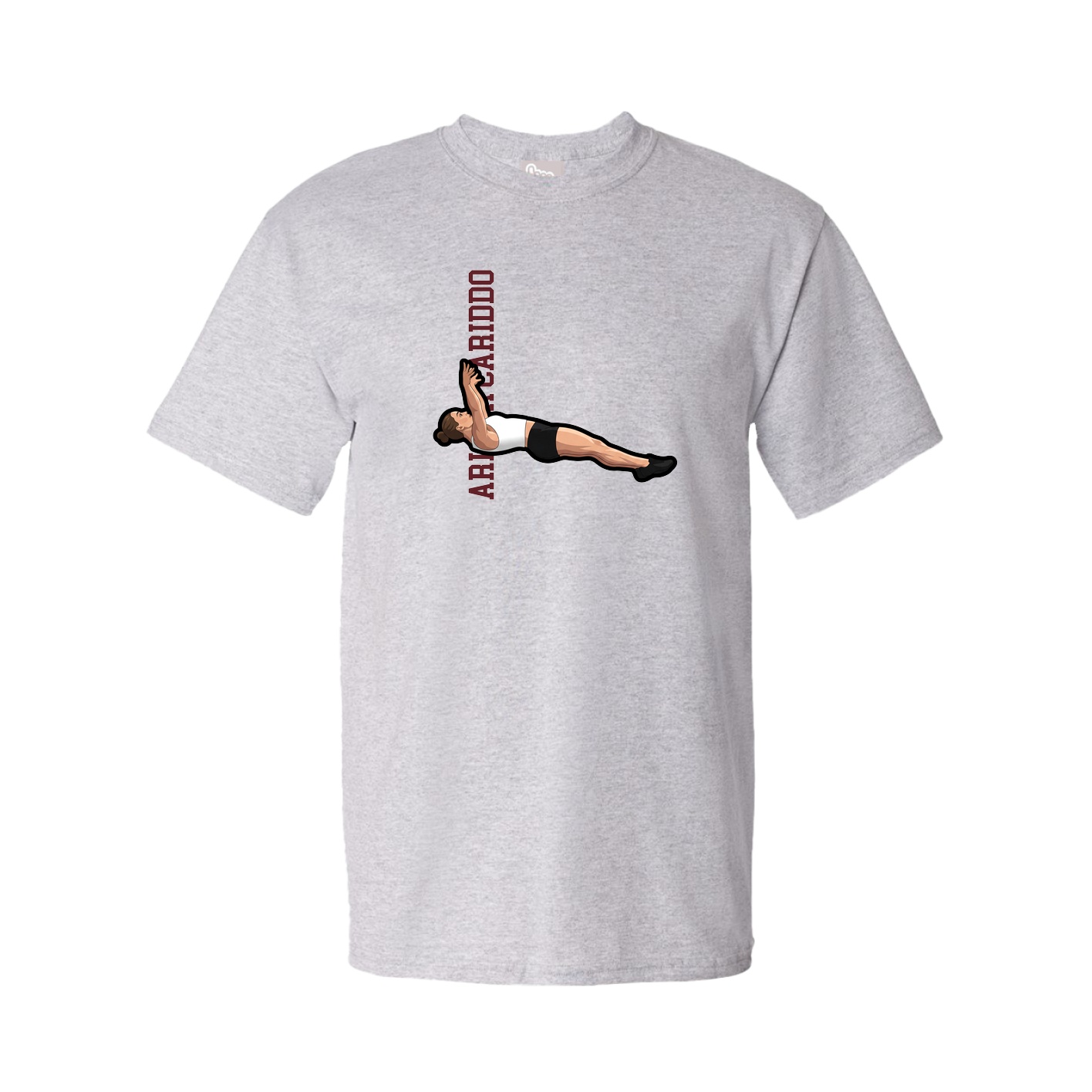 Tee — Name Vertical in Grey