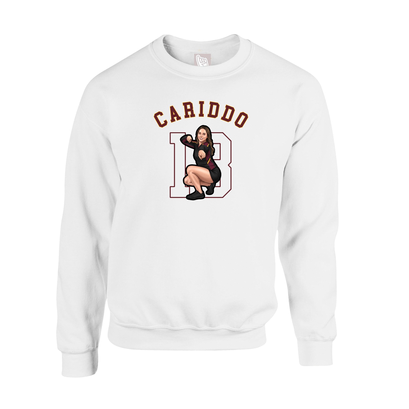 Fleece Crew — Shirsey Arch in White