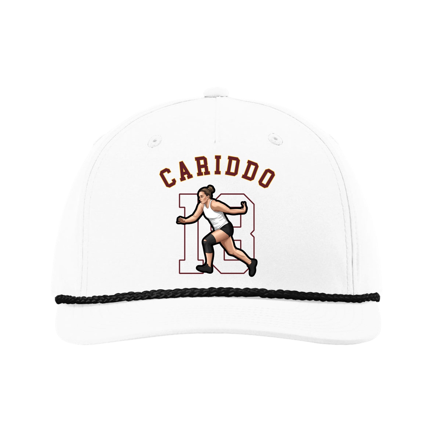 Five-Panel Classic Rope Cap — Shirsey Arch in White