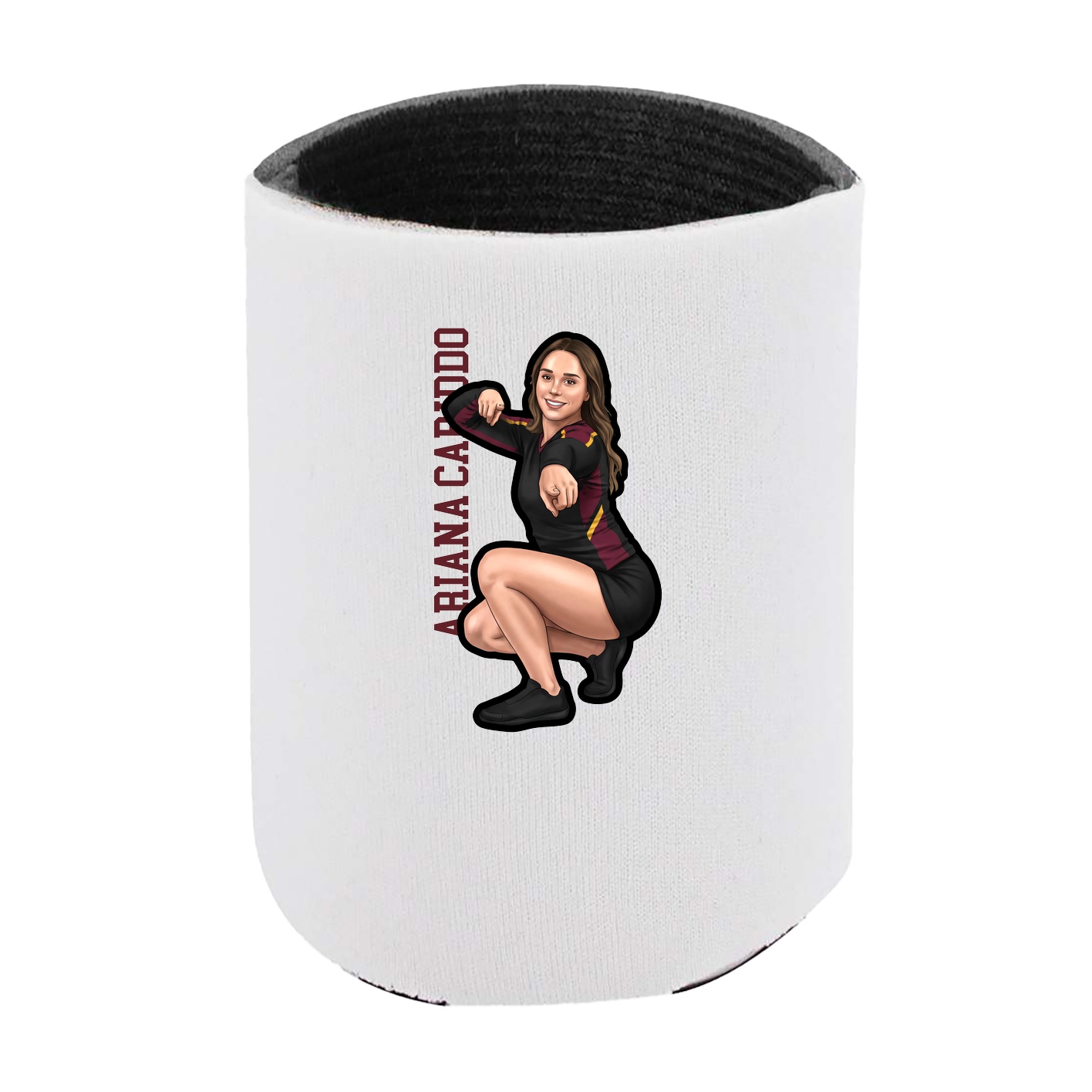 Can Holder — Name Vertical in White