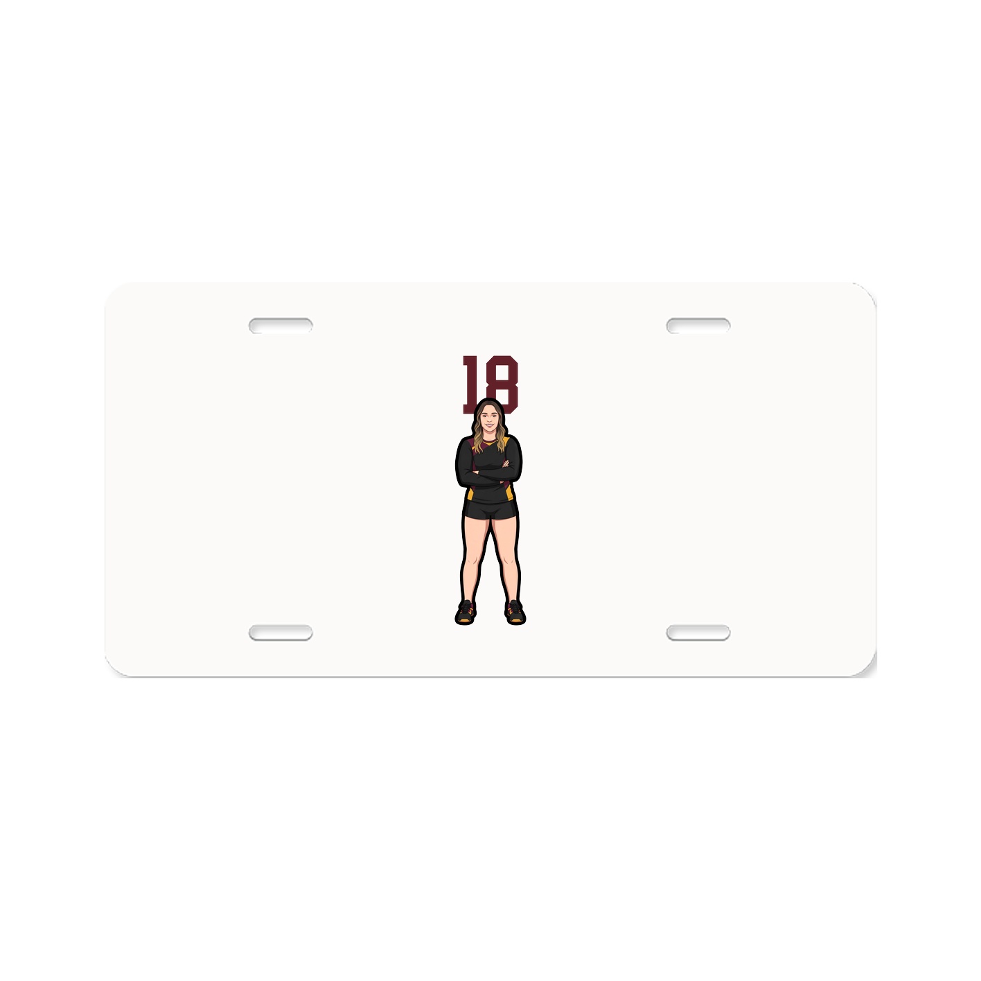 License Plate — Number Top in Classic