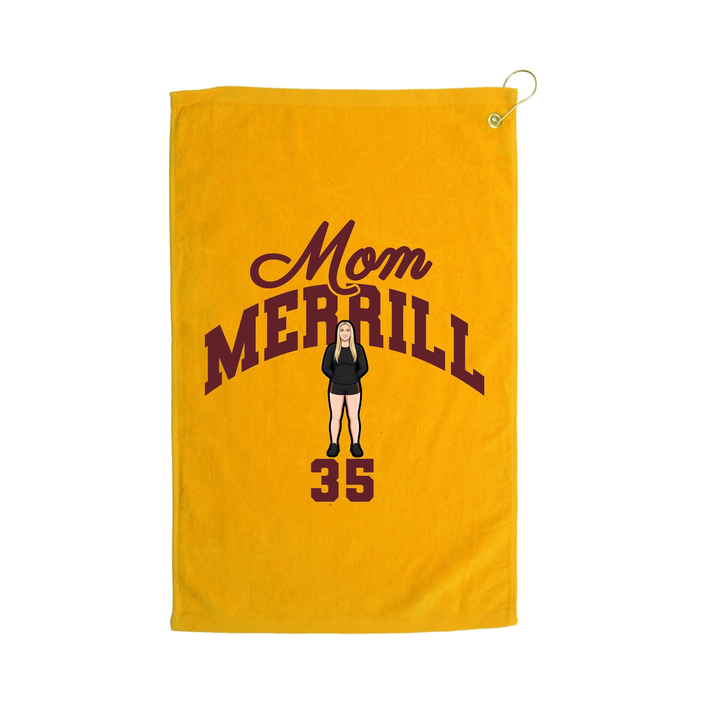 Golf Towel — Mothers Day Arch in Gold