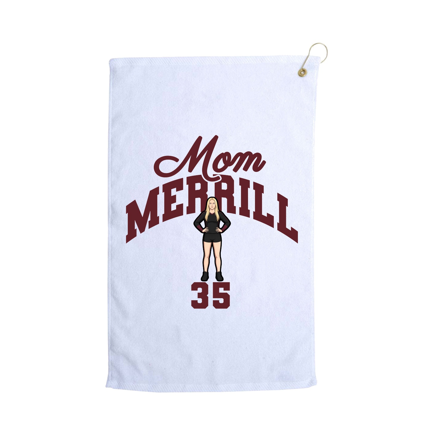 Golf Towel — Mothers Day Arch in White