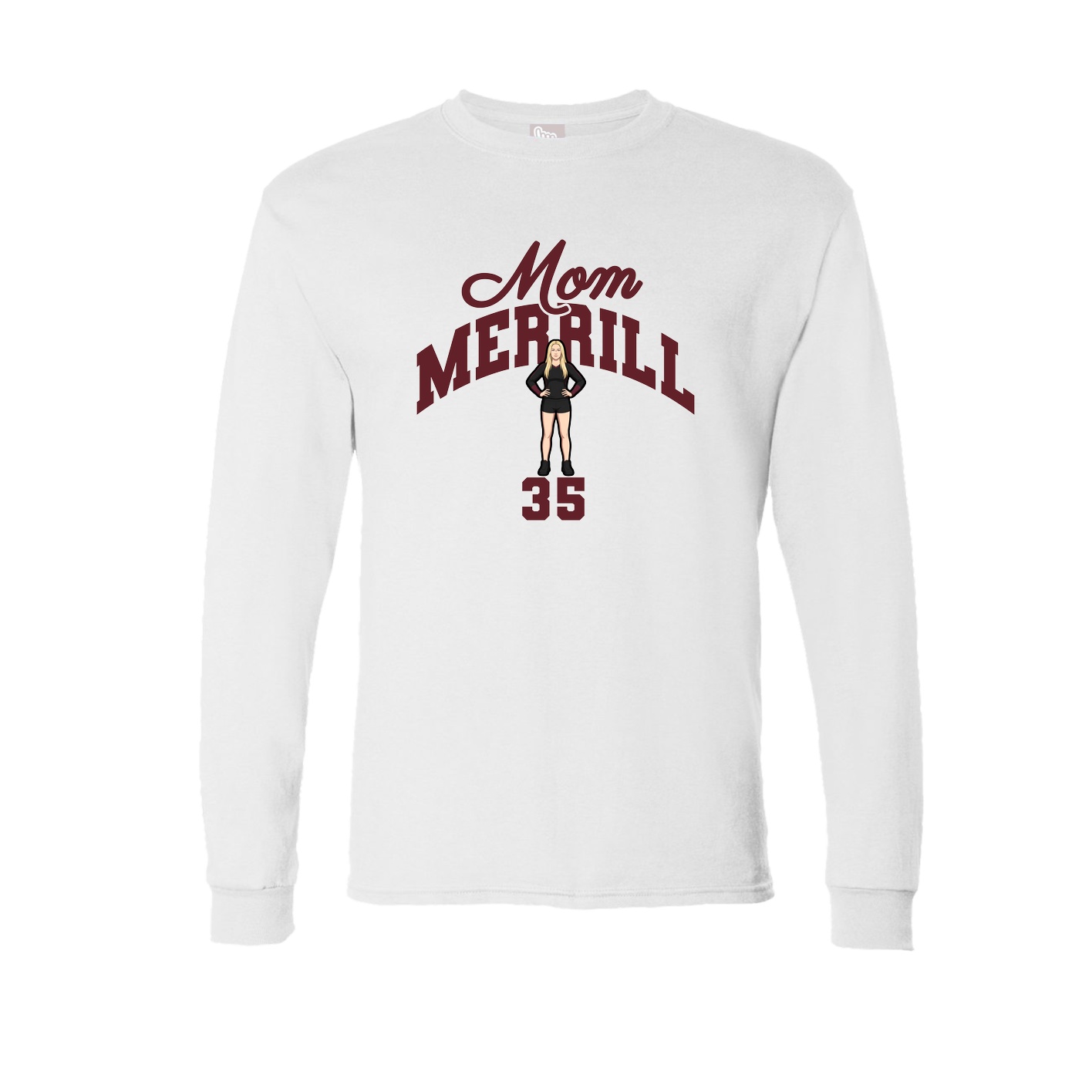 Long Sleeve Tee — Mothers Day Arch in White