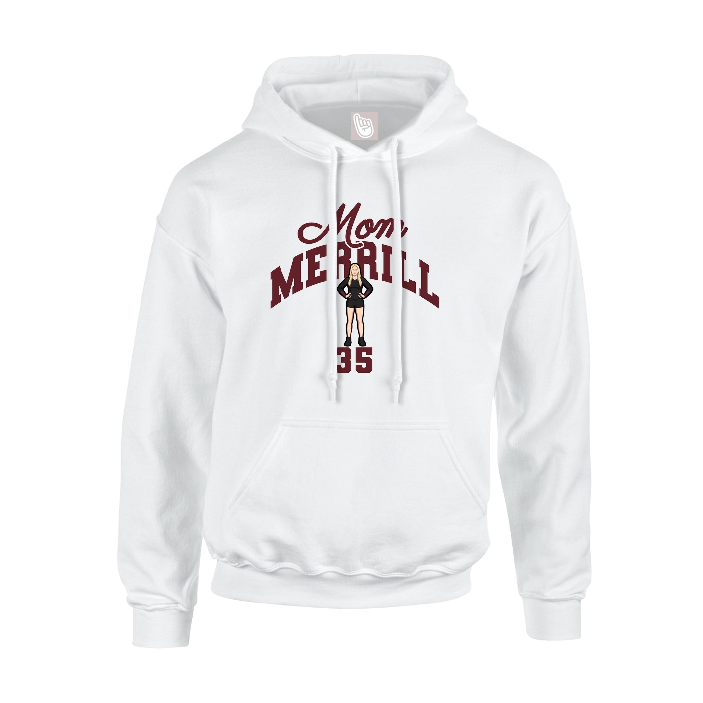 Youth Hoodie — Mothers Day Arch in White