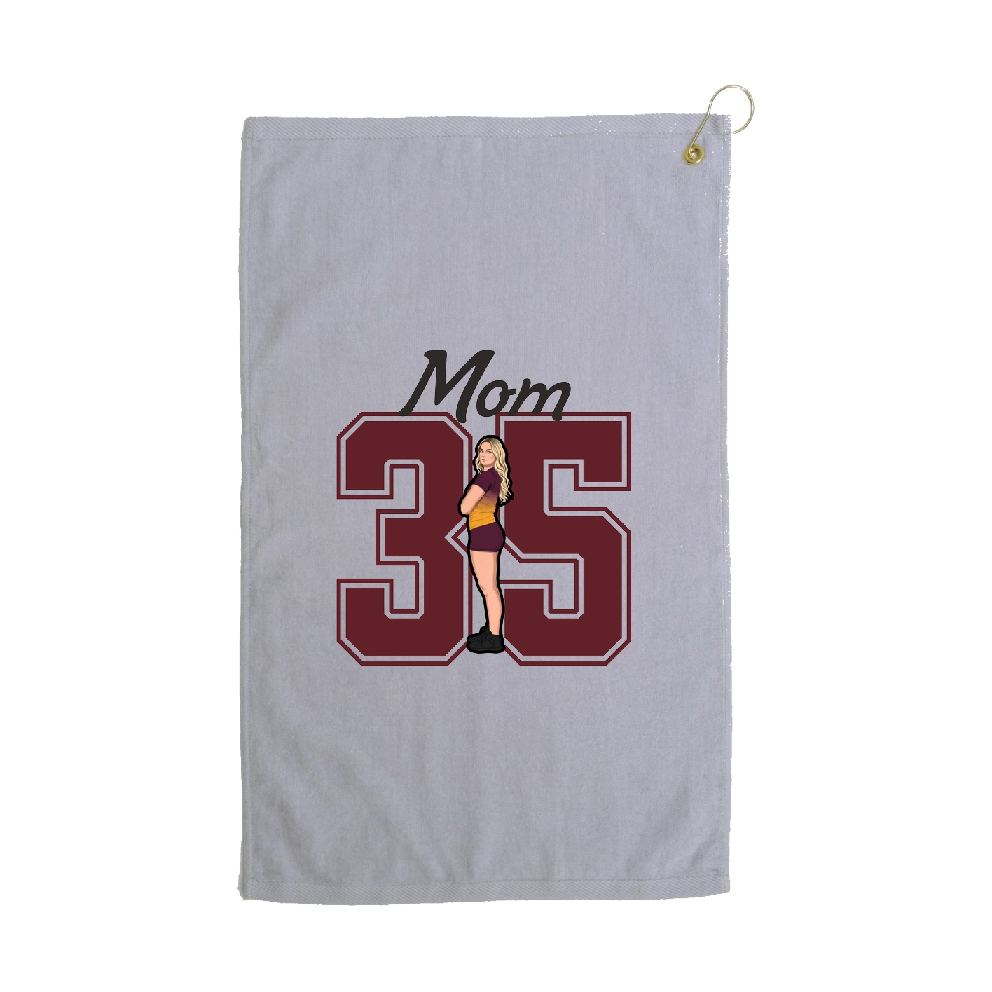 Golf Towel — Mothers Day Shirsey in Grey