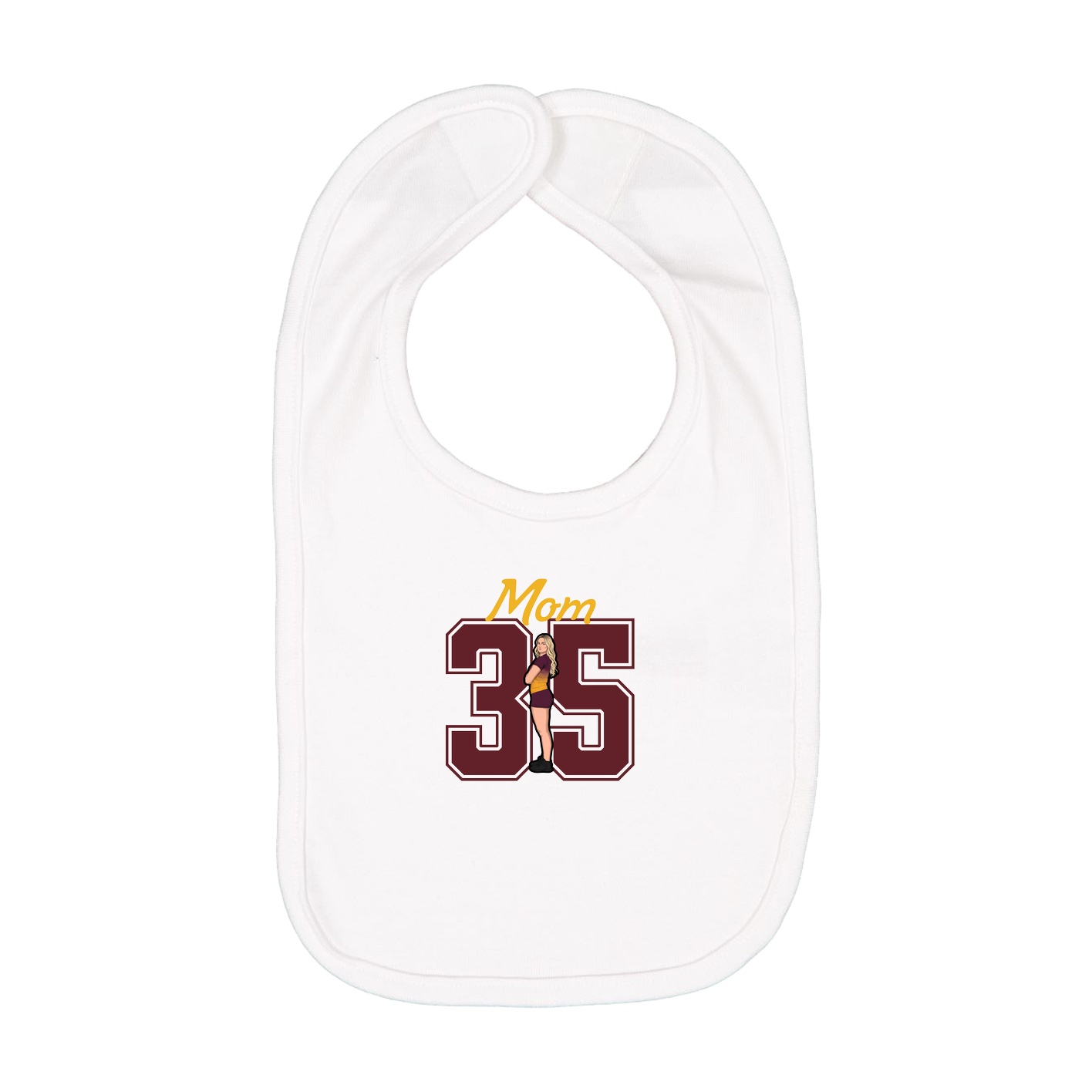 Infant Bib — Mothers Day Shirsey in White