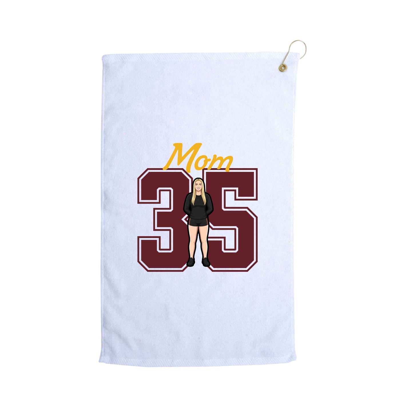 Golf Towel — Mothers Day Shirsey in White