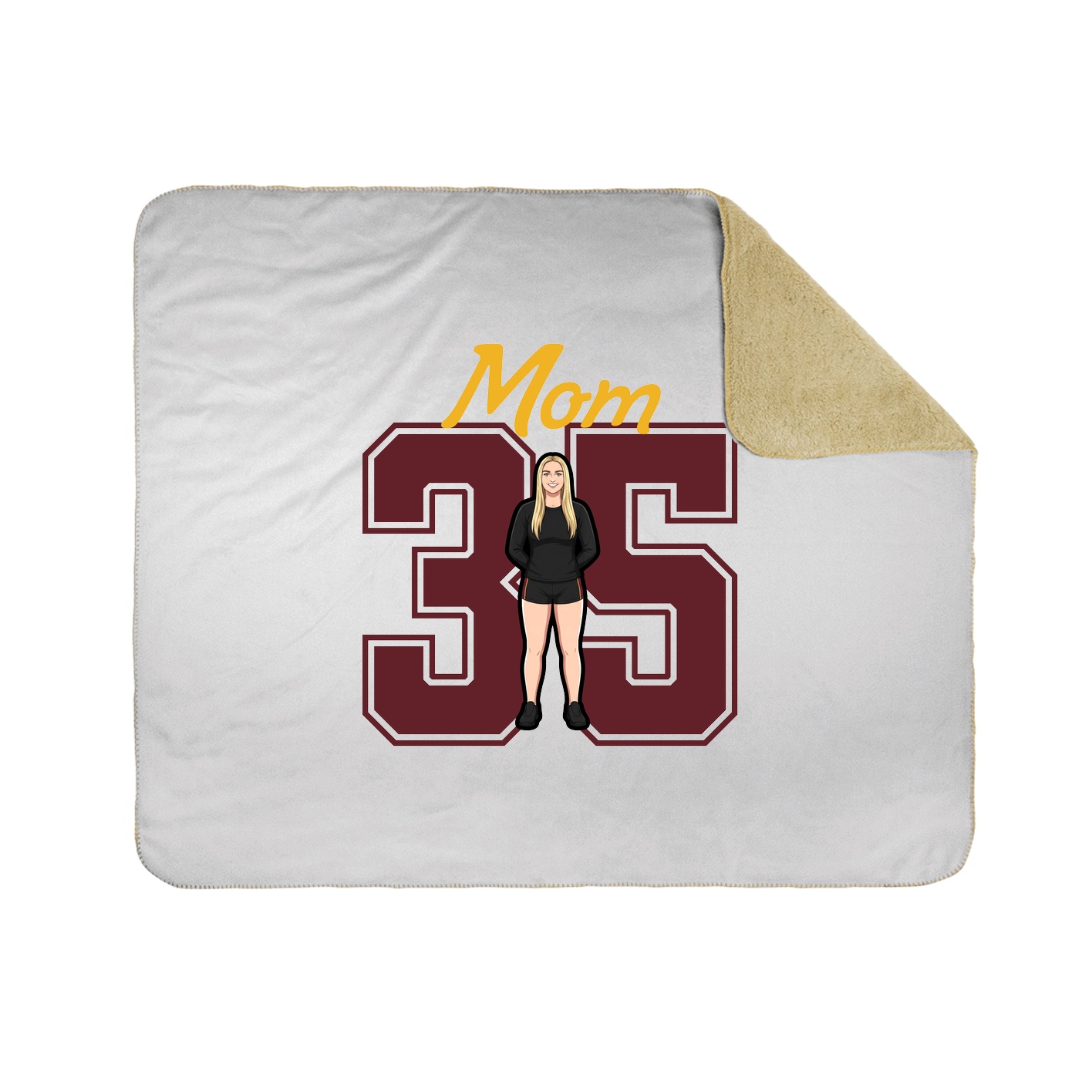 Throw Blanket — Mothers Day Shirsey in White