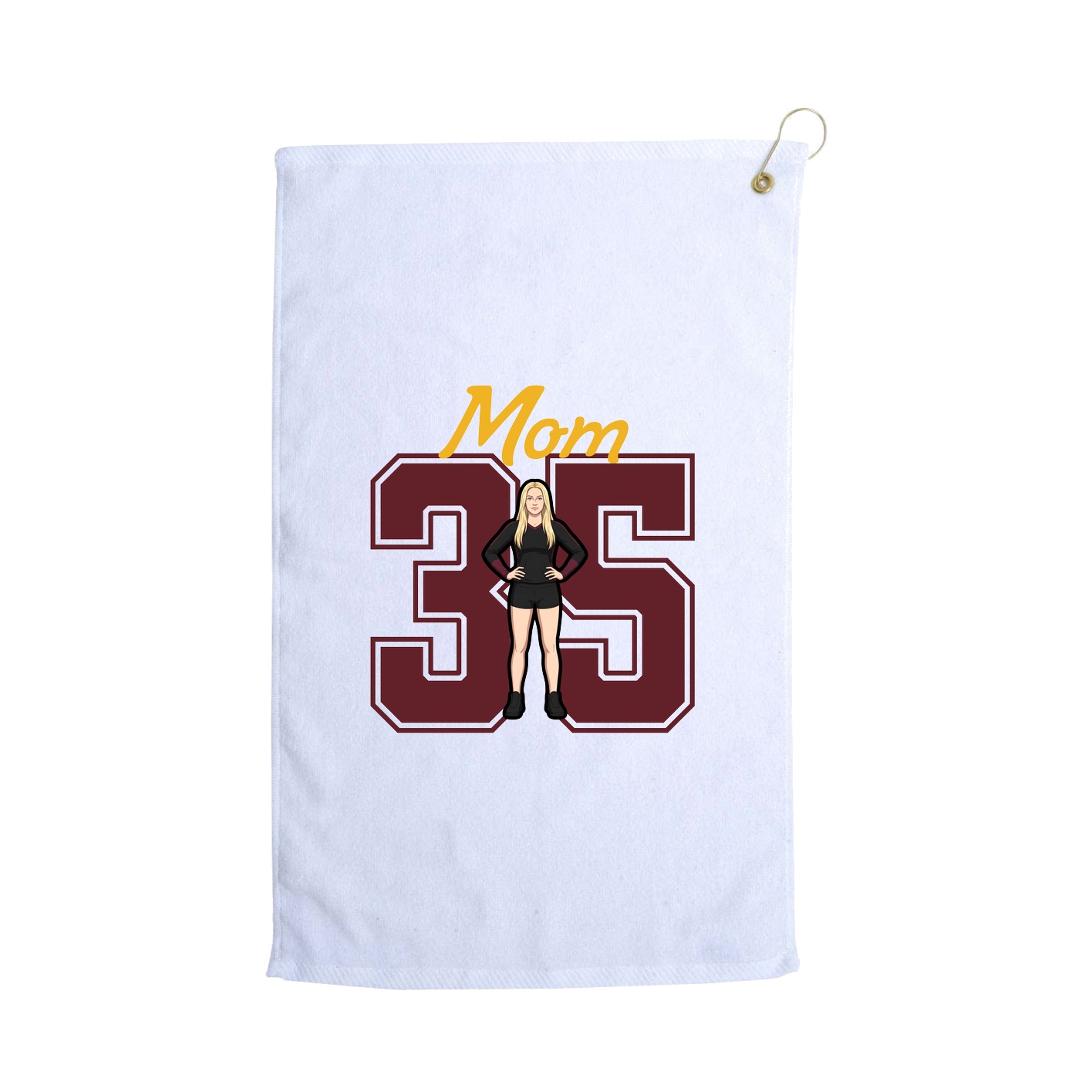 Golf Towel — Mothers Day Shirsey in White