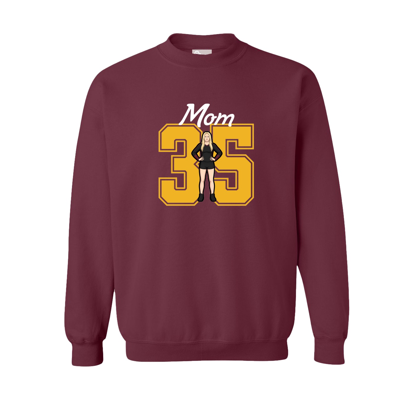 Fleece Crew — Mothers Day Shirsey in Maroon