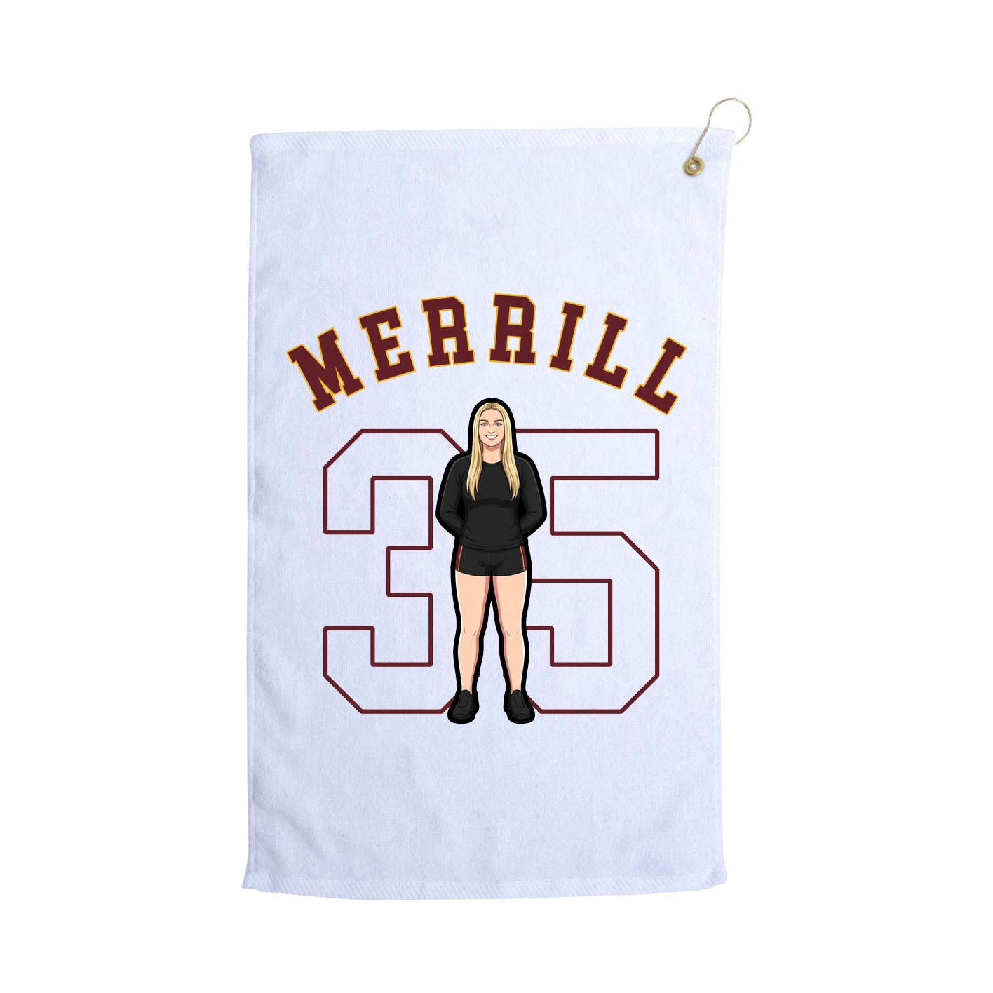 Golf Towel — Shirsey Arch in White