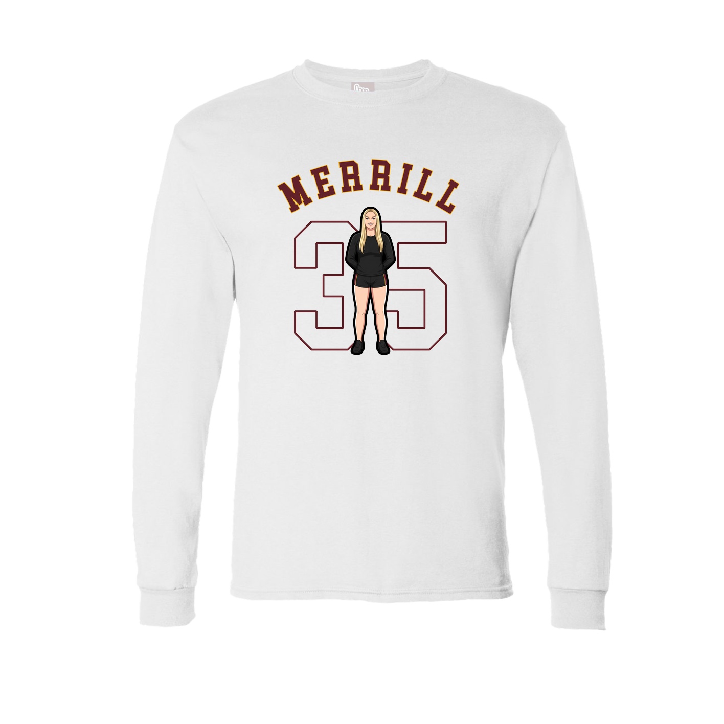 Long Sleeve Tee — Shirsey Arch in White