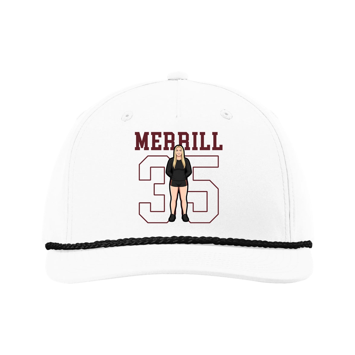 Five-Panel Classic Rope Cap — Shirsey in White