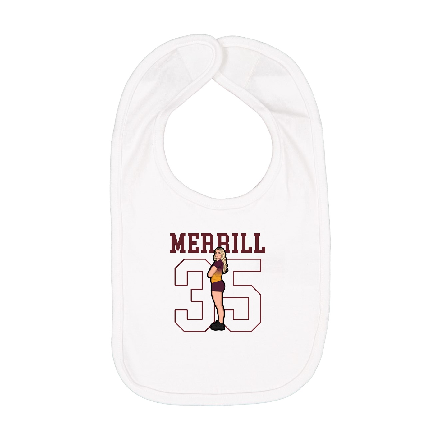 Infant Bib — Shirsey in White
