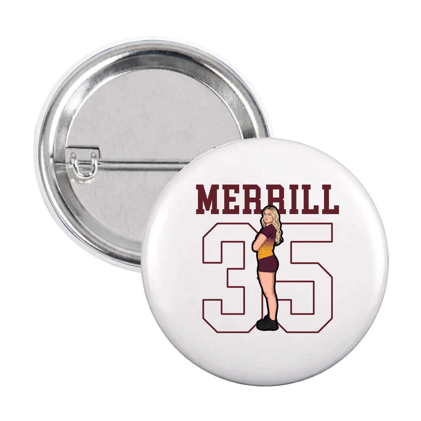 Game Day Button — Shirsey in White