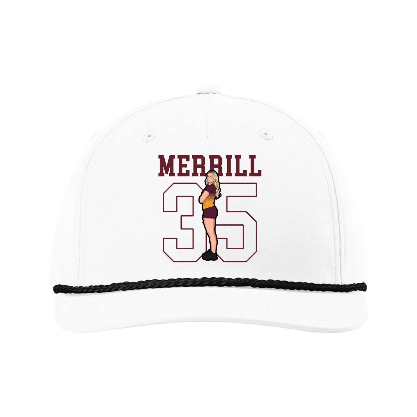 Five-Panel Classic Rope Cap — Shirsey in White