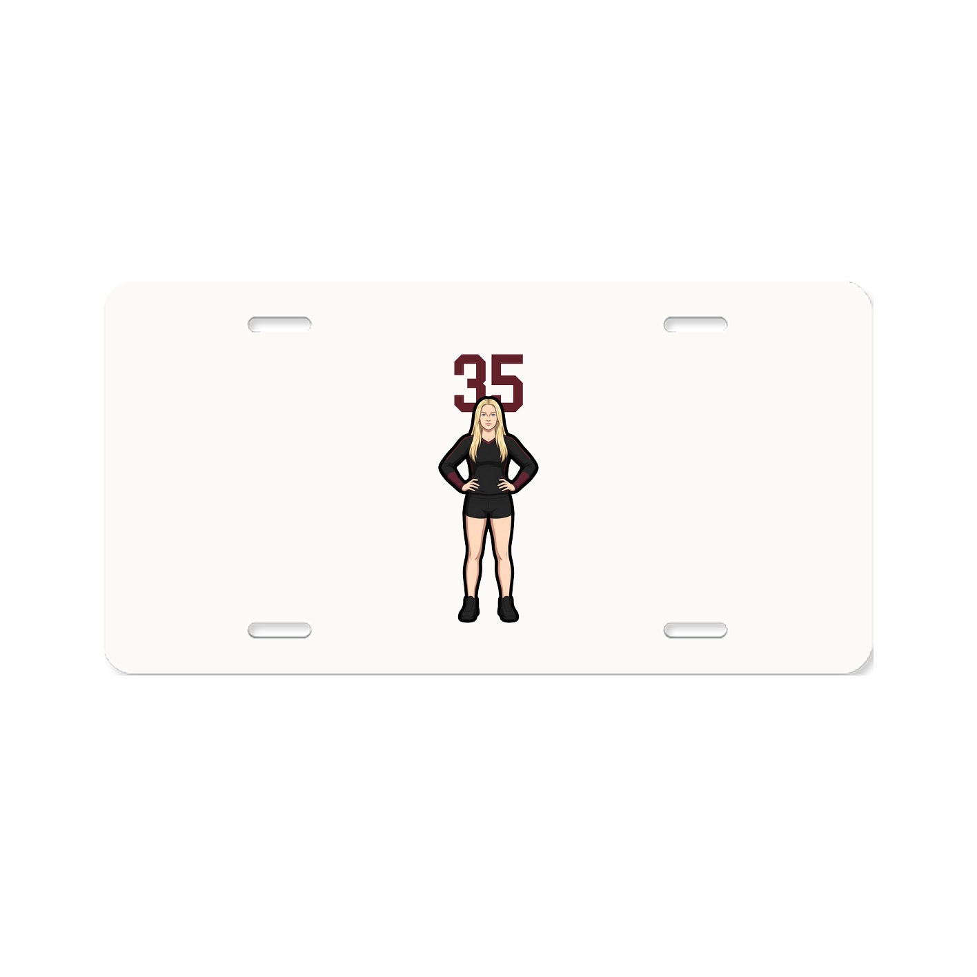 License Plate — Number Top in Classic