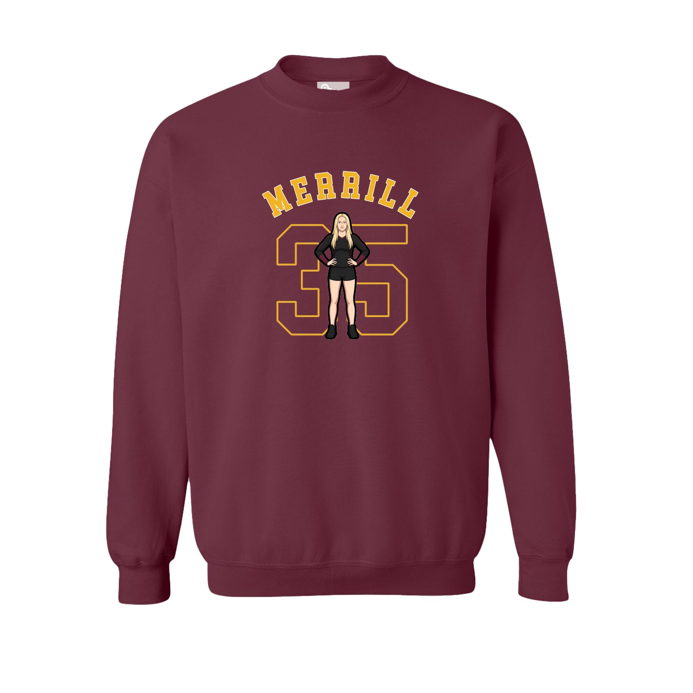 Fleece Crew — Shirsey Arch in Maroon