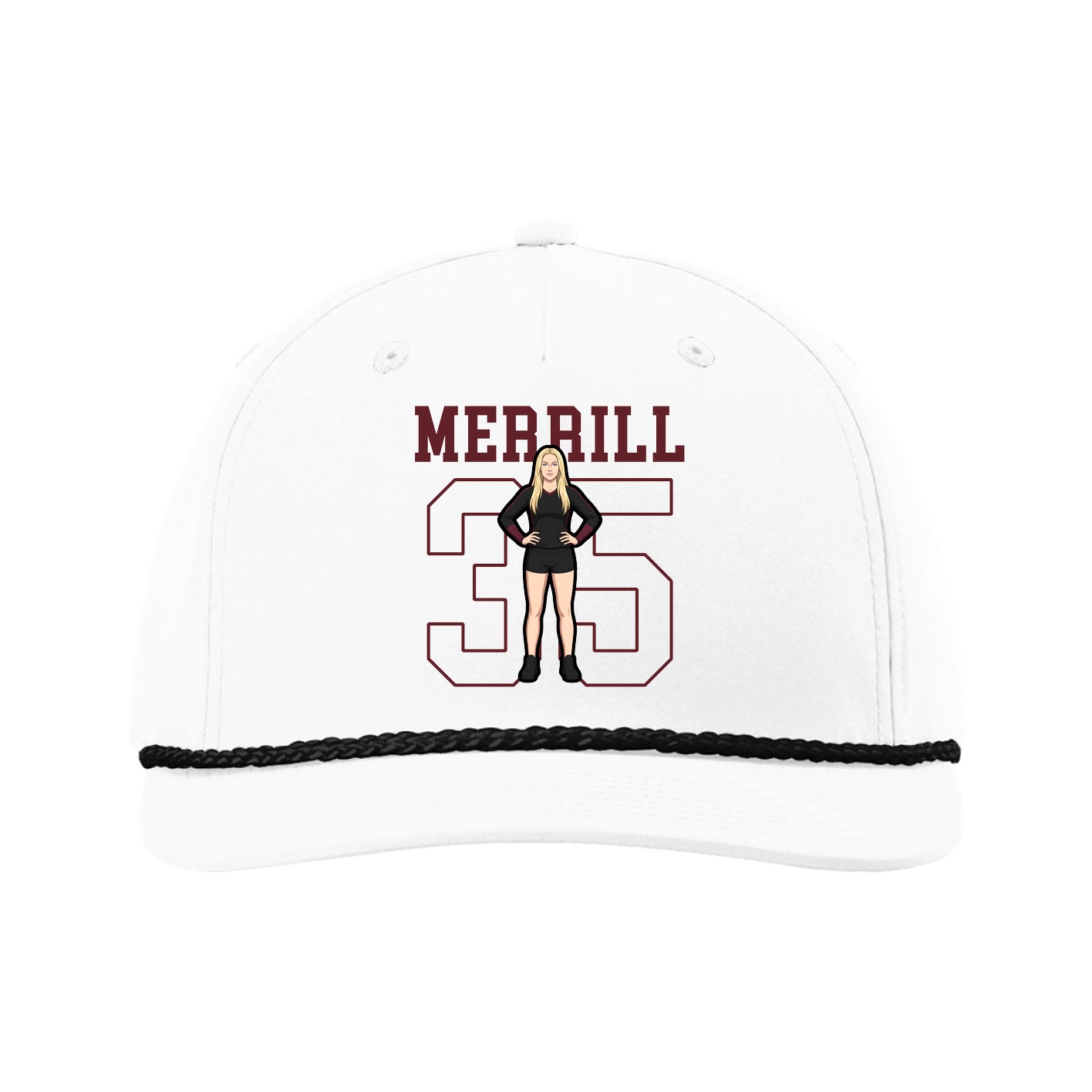 Five-Panel Classic Rope Cap — Shirsey in White