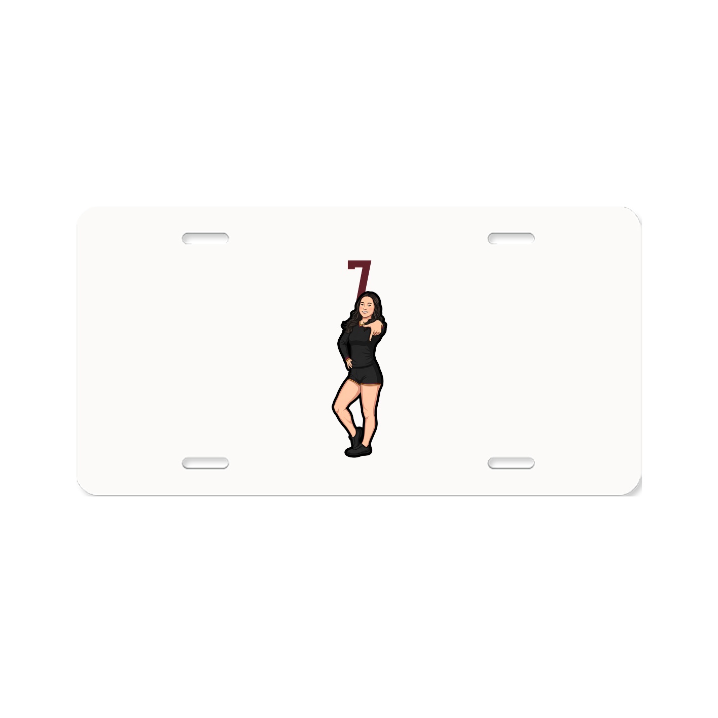 License Plate — Number Top in Classic