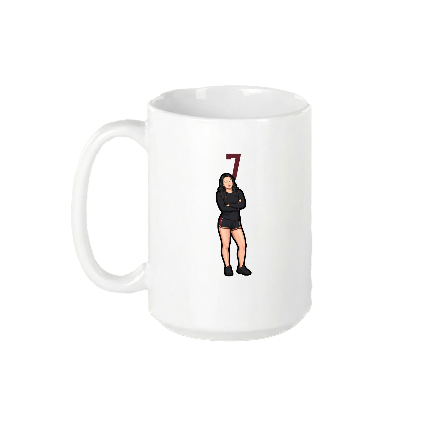 15oz Coffee Mug — Number Top in White