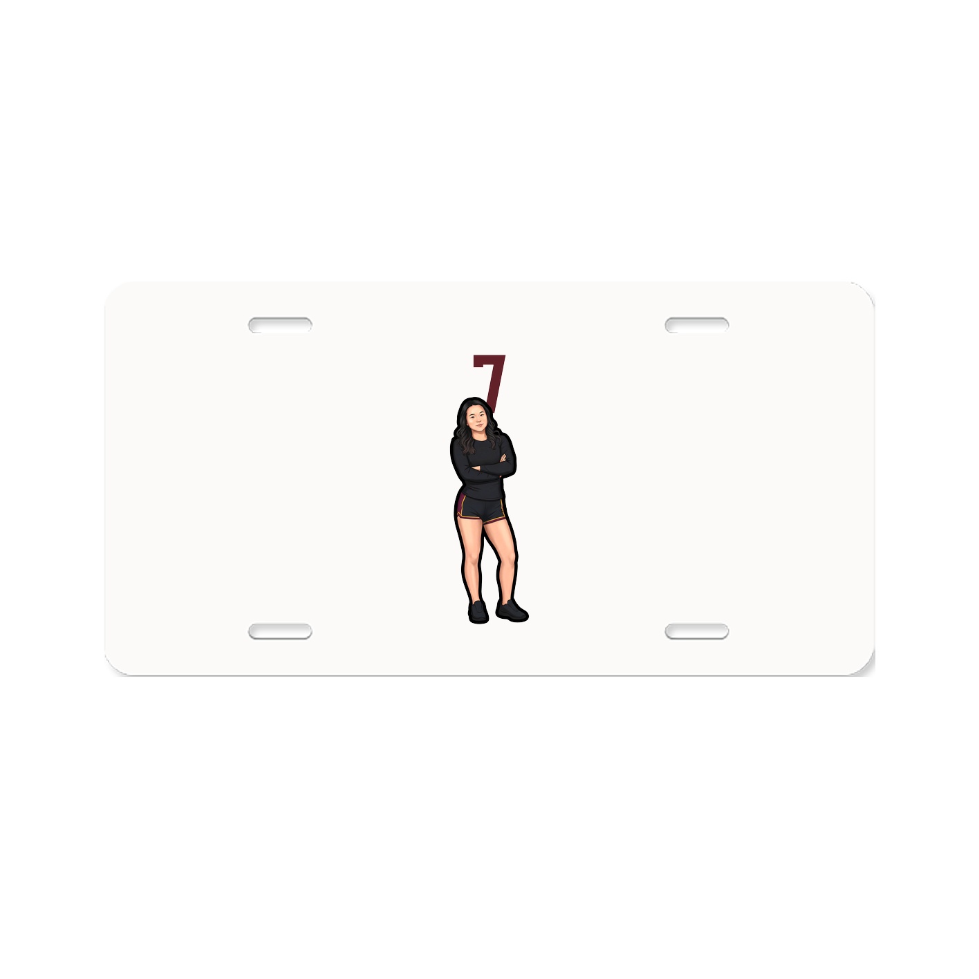 License Plate — Number Top in Classic