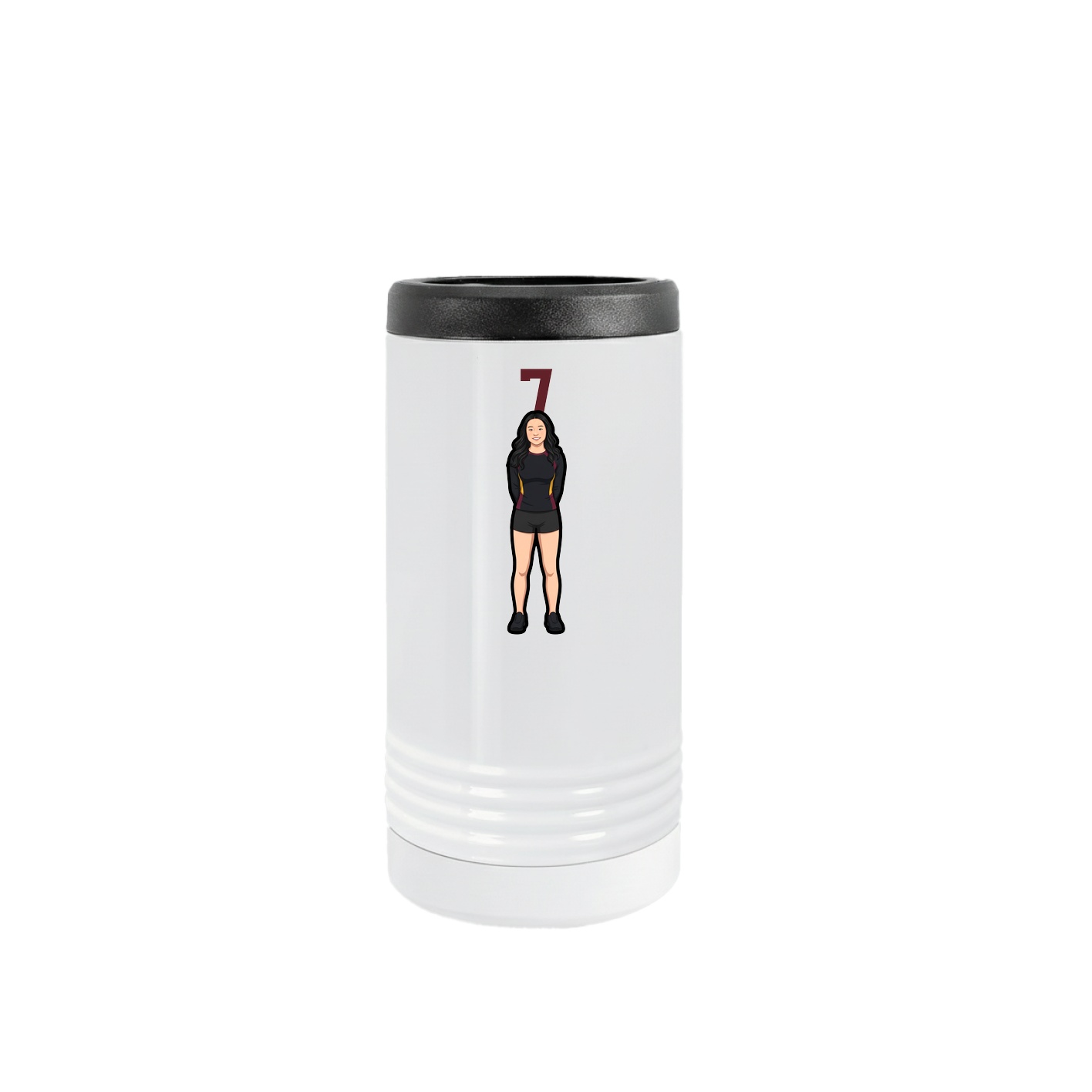 Slim Beverage Holder — Number Top in White