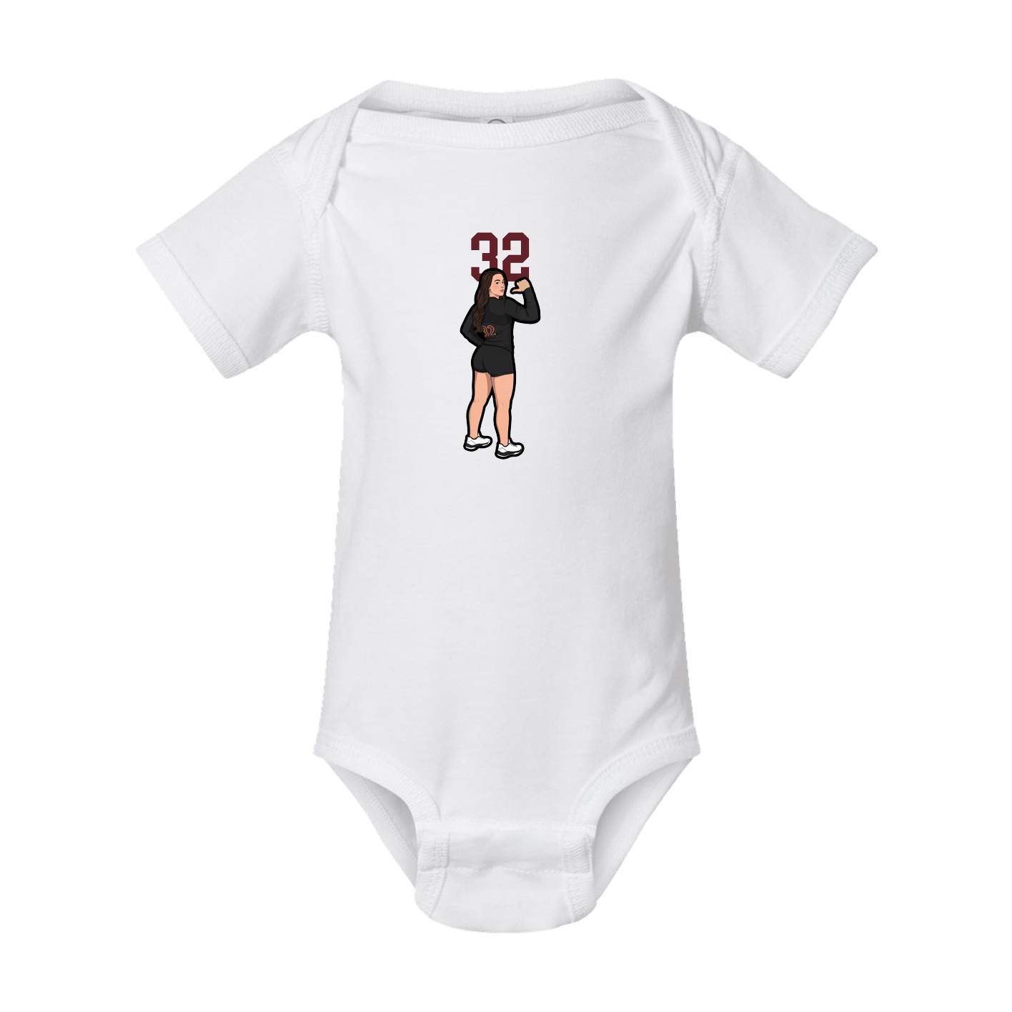 Baby Onesie — Number Top in White