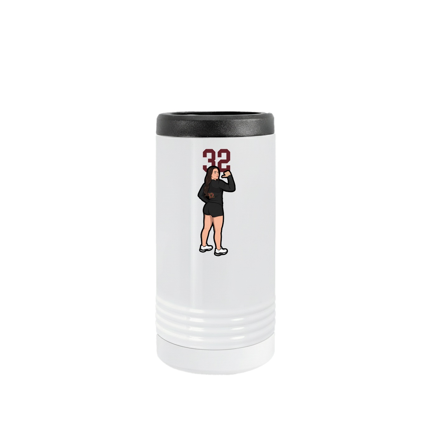 Slim Beverage Holder — Number Top in White