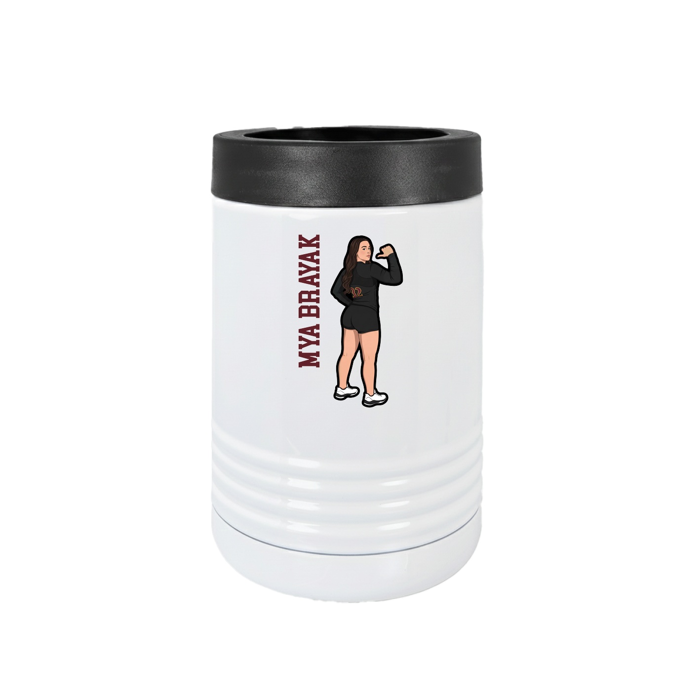 Beverage Holder — Name Vertical in White