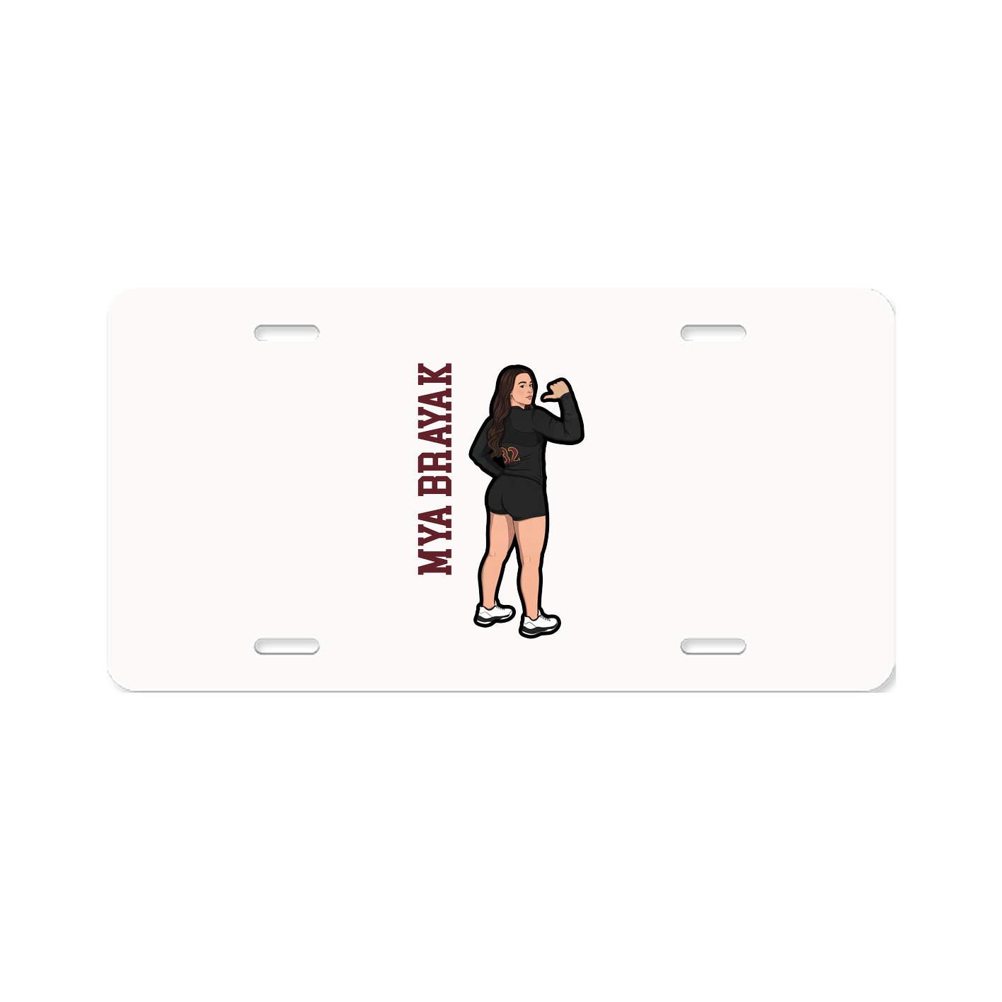 License Plate — Name Vertical in Classic