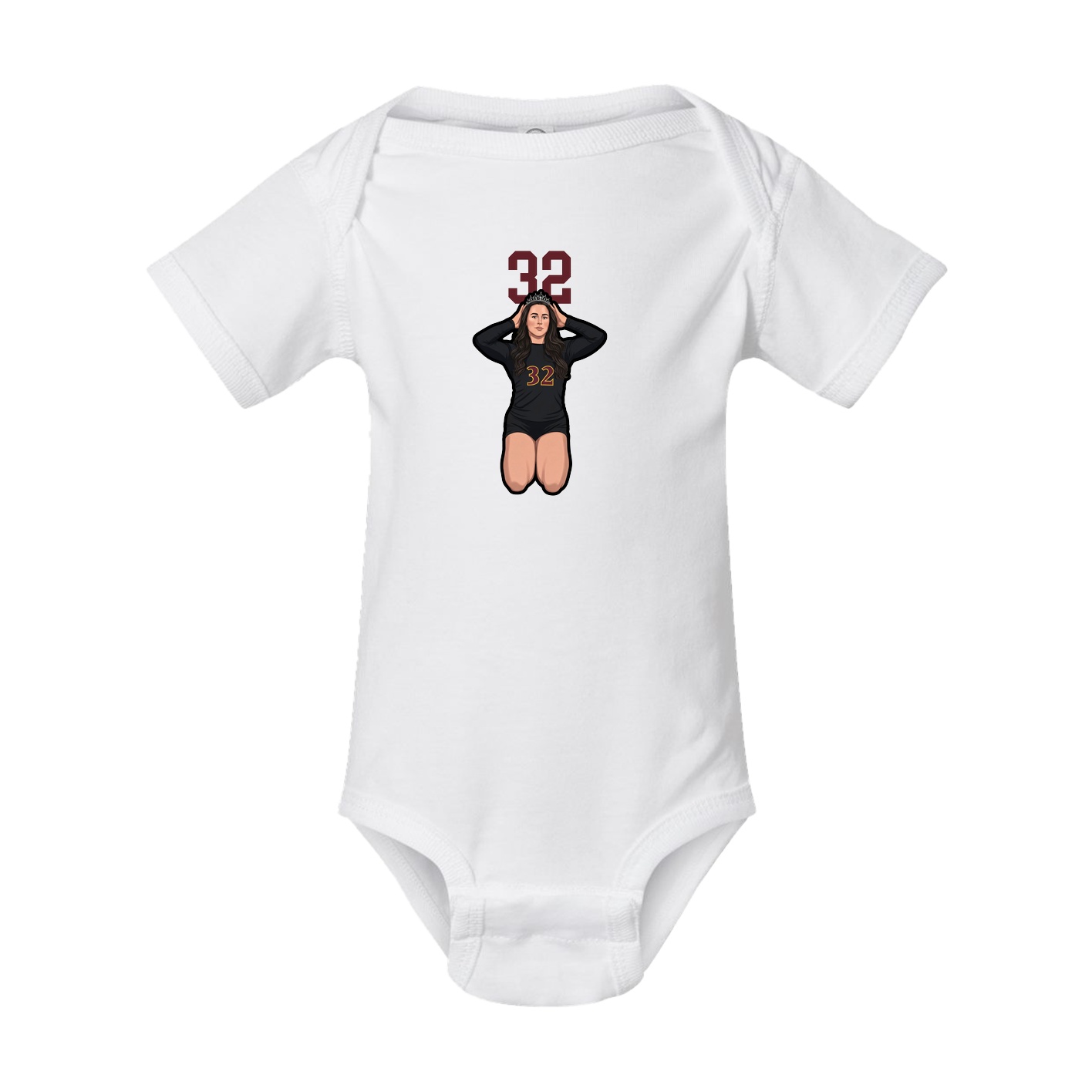 Baby Onesie — Number Top in White