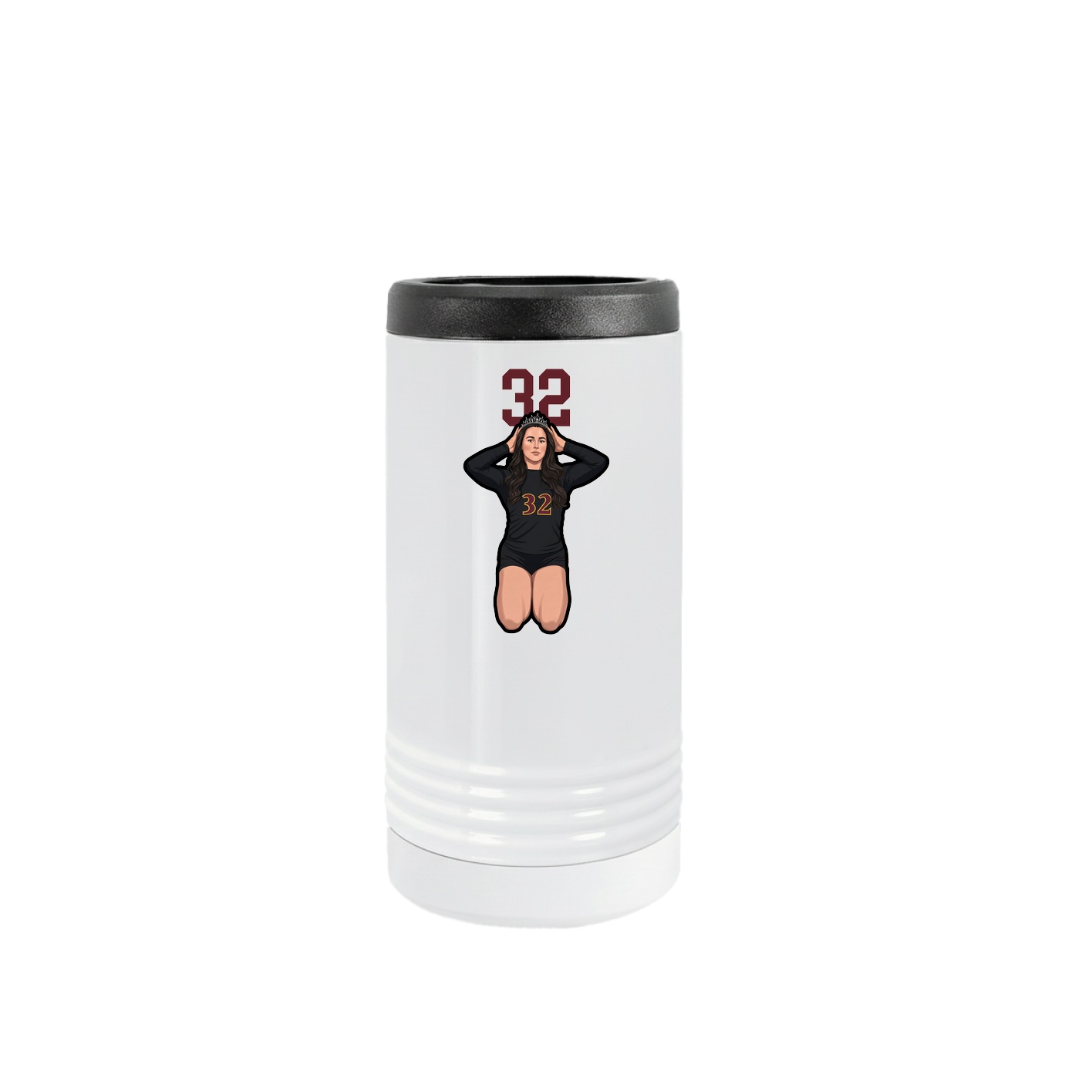 Slim Beverage Holder — Number Top in White